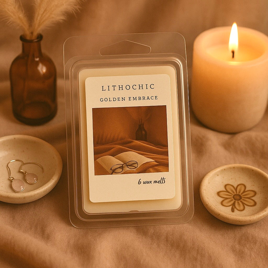 Soy Wax Melt – Golden Embrace Warm Ritual | LithoChic