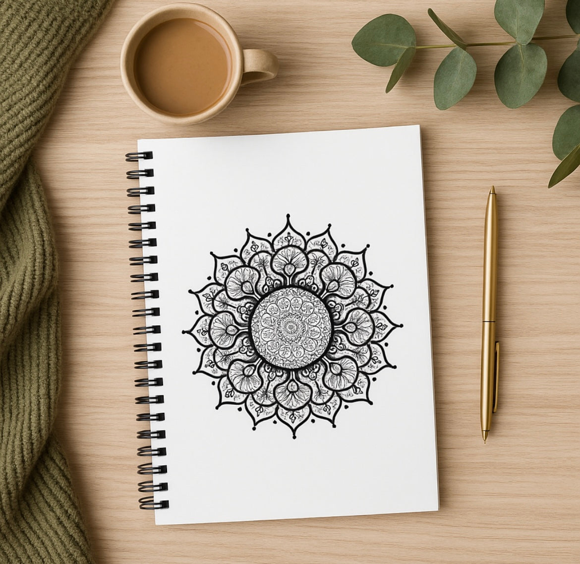 Mandala Spiral notebook